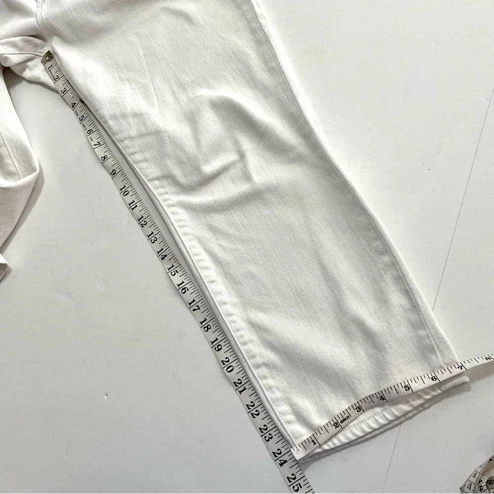 J. Crew Stretch White Denim Cropped Jeans Size 30 Summer Basic Neutral